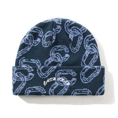 Cash Only Chain Beanie Navy