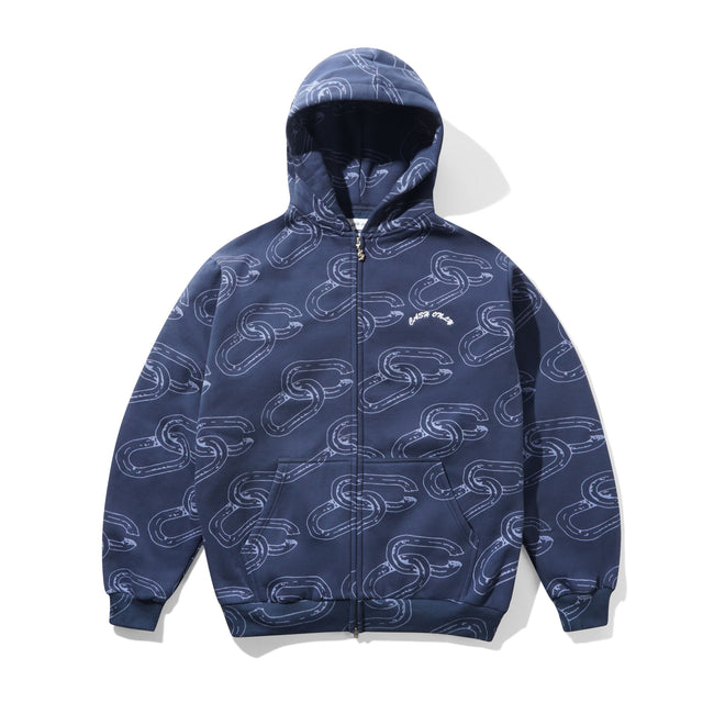 Cash Only Chain Zip Thru Hood Navy