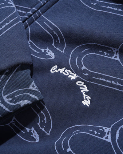 Cash Only Chain Zip Thru Hood Navy
