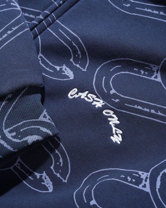Cash Only Chain Zip Thru Hood Navy