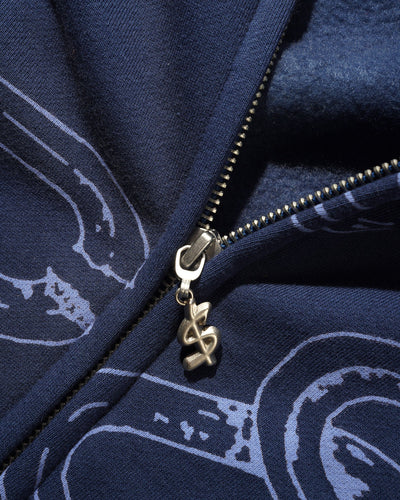 Cash Only Chain Zip Thru Hood Navy