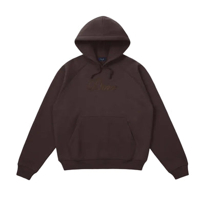 Dime Cursive Hoodie Dark Brown
