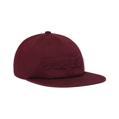 Huf Distressed Logo Cap Raisin