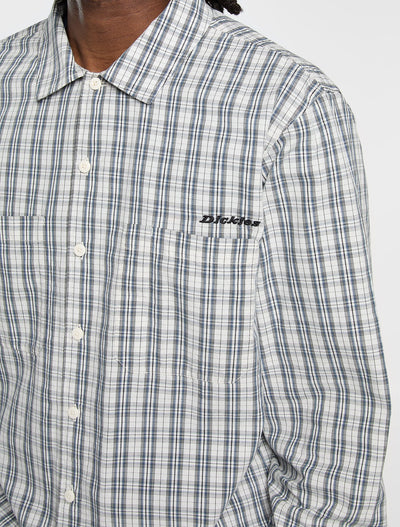 Dickies Poplin Wellsville Longsleeve Shirt Egret