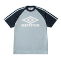 Butter x Umbro Diamond Logo Raglan T-Shirt Slate/Navy