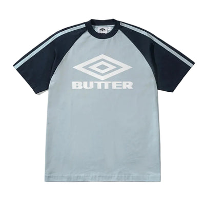 Butter x Umbro Diamond Logo Raglan T-Shirt Slate/Navy