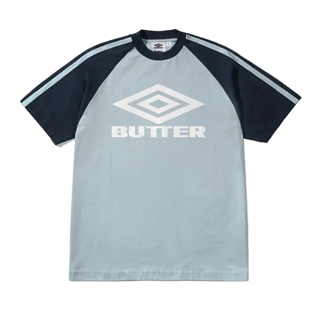Butter x Umbro Diamond Logo Raglan T-Shirt Slate/Navy