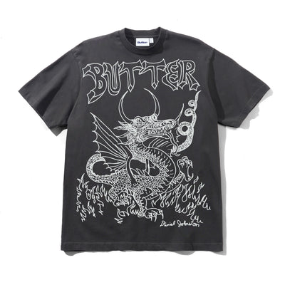 Butter Goods Dragon Tee Washed Black