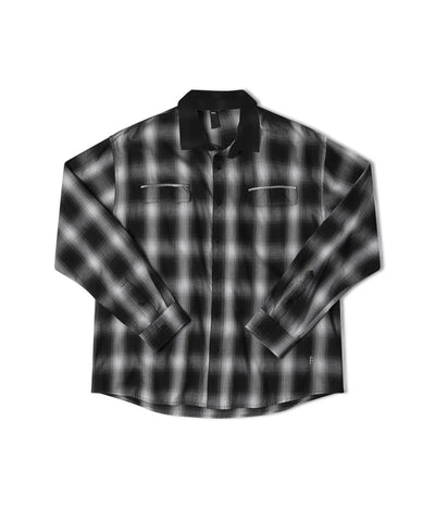 Former Broadcast Plaid L/S Shirt Black Ombre