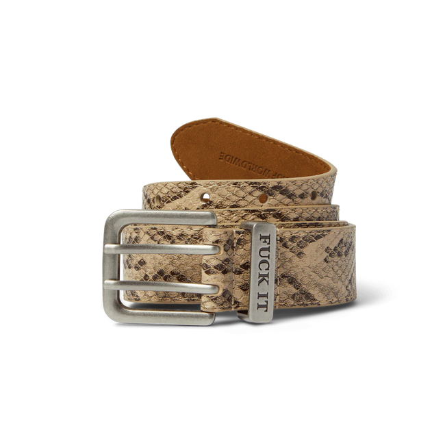HUF Fuck It Snakeskin Belt Brown L/XL