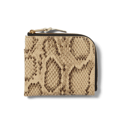 Huf Fuck It Snakeskin Wallet Brown
