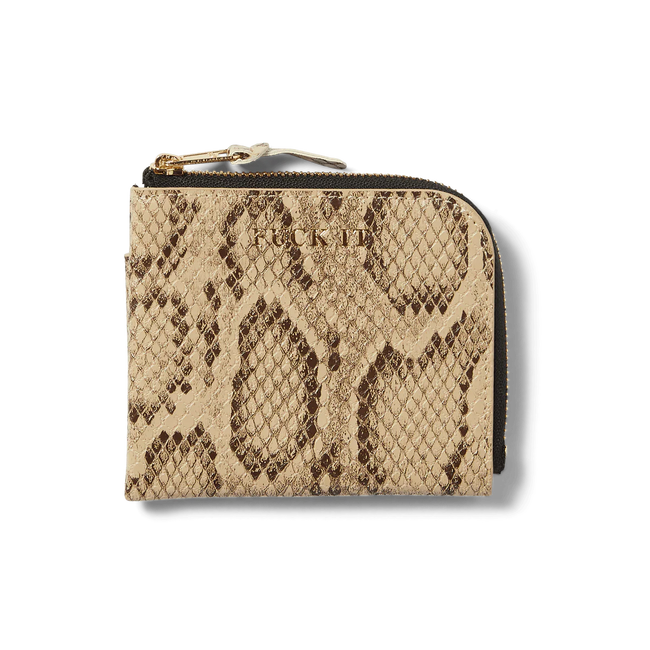 Huf Fuck It Snakeskin Wallet Brown