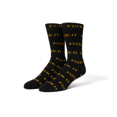 Huf Fuck It Sock Black/Orange