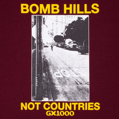 GX1000 Bomb Hills Not Countries Hood Burgundy