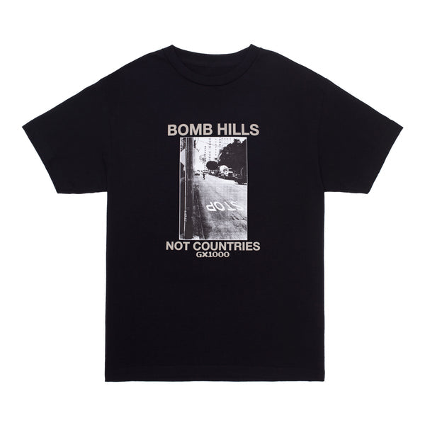 GX1000 Bomb Hills Tee Black w Grey Font