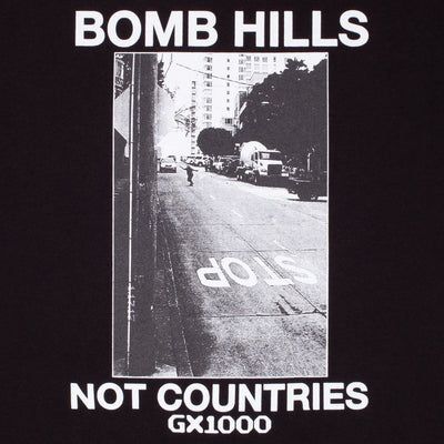 GX1000 Bomb Hills Not Countries T-Shirt Black