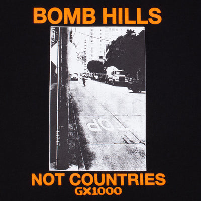 GX1000 Bomb Hills Not Countries Hoodie Black/Orange