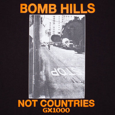 GX1000 Bomb Hills Not Countries T-Shirt Black/Orange