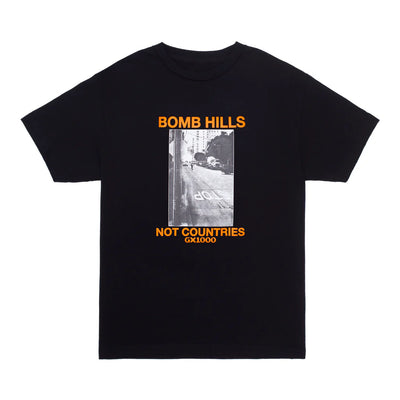 GX1000 Bomb Hills Not Countries T-Shirt Black/Orange