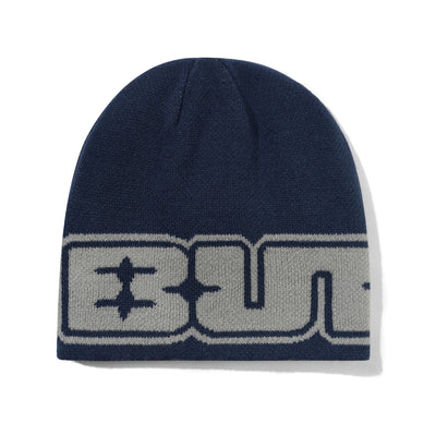 Butter Goods Glint Reversible Skully Beanie Navy/Grey
