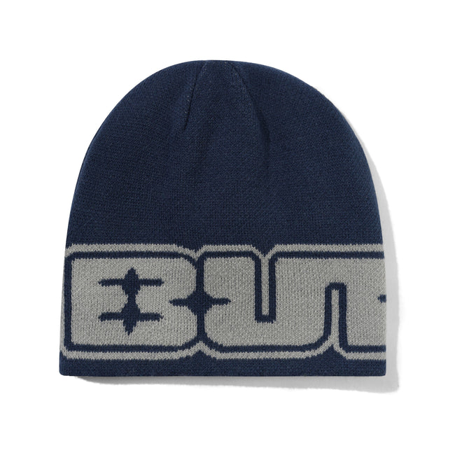 Butter Goods Glint Reversible Skully Beanie Navy/Grey