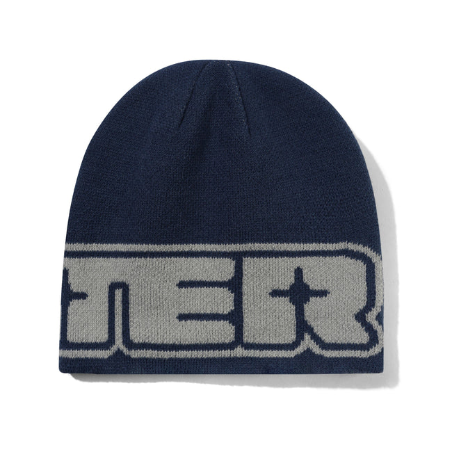 Butter Goods Glint Reversible Skully Beanie Navy/Grey