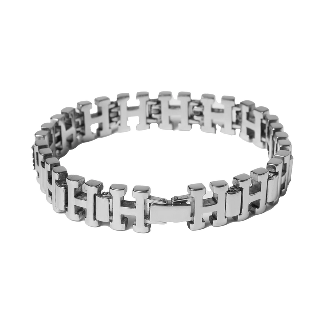 Huf H Link Bracelet Silver