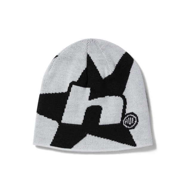 Huf H-Star Skull Beanie White