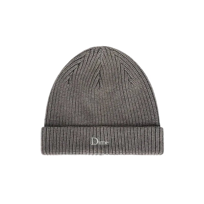 Dime Rib Fold Beanie Gray