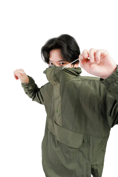 Helsinki.Co Anorak Windbreaker Army Green
