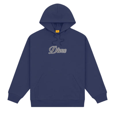 Dime Pixel Cursive Hoodie Night Blue