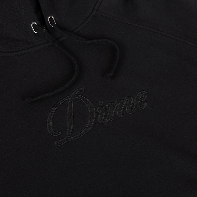 Dime Cursive Hoodie Black