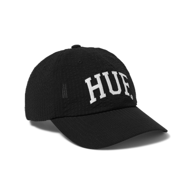 Huf Arch Logo Curved Visor 6 Panel Cap Black