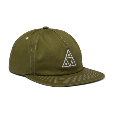 Huf Set Triple Triangle Snapback Cap Olive