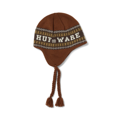 Huf X Bronze56K Flap Beanie Brown