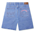 Cash Only Logo Denim Shorts Washed Indigo