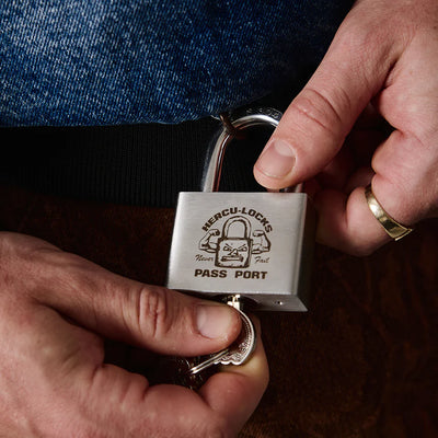 Pass~Port Hercu~Locks Padlock Brushed Silver