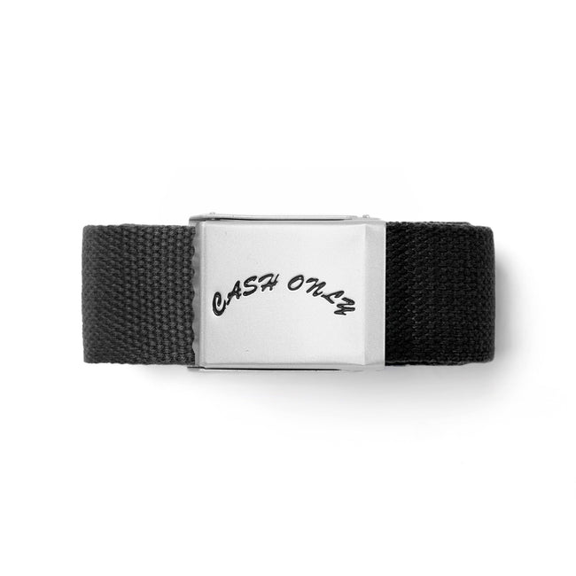 Cash Only Logo Web Belt Black