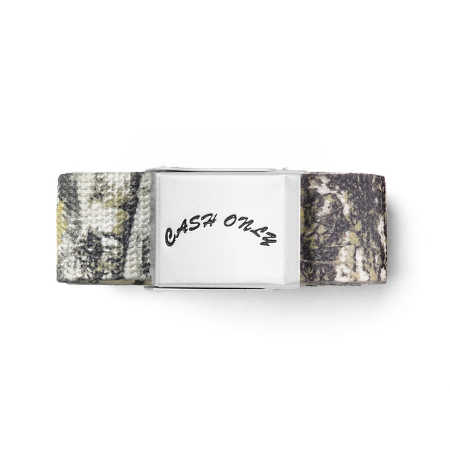 Cash Only Logo Web Belt Camo