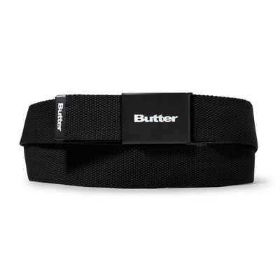 Butter Goods Logo Woven Belt Black Or Powder Blue