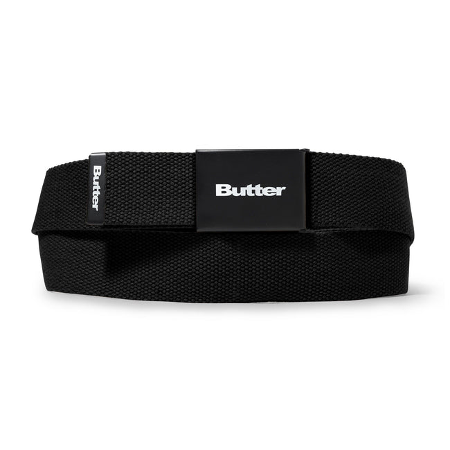 Butter Goods Logo Woven Belt Black Or Powder Blue