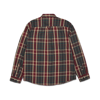 Huf Megablast Plaid L/S Shirt Deep Wine