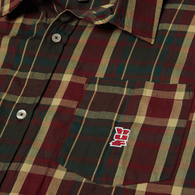 Huf Megablast Plaid L/S Shirt Deep Wine