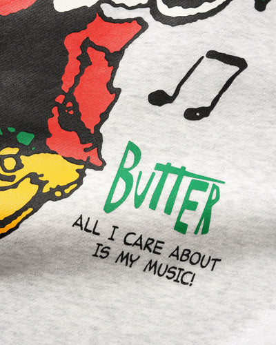 Butter Goods Music Crewneck Ash