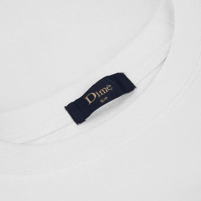 Dime Cursive Snake Tee White