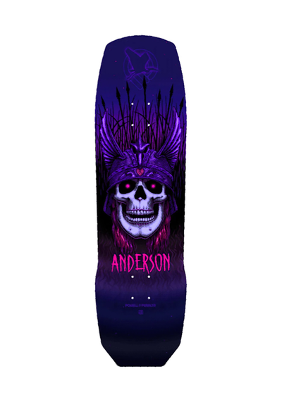 Powell Peralta Andy Anderson Heron Skull Purple Deck 8.45"