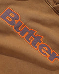 Butter Goods Nylon Logo Applique Hoodie Brown