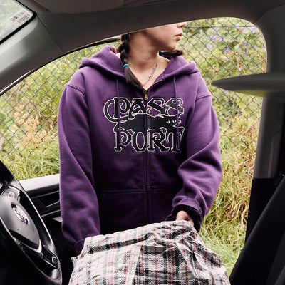 Pass~Port Slinkin' Zip Hoodie Eggplant