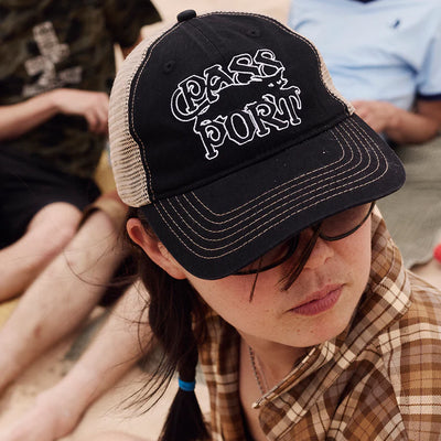 Pass~Port Slinkin' Leagues Trucker Cap Washed Black