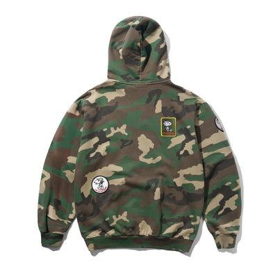 Butter Goods Patches Zip Thru Hood Washed Camo